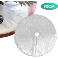 Jayseuw Baumdecke Unterlage Decke Tannenbaum Christbaumdecke Ø 90 cm, weiß Weiss - Weihnachtsbaumdecke Unterlage für Tannenbaum, Weihnachtsbaum
