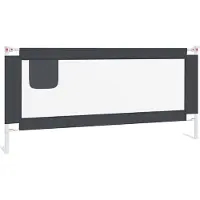 Syfax Kleinkind-Bettschutzgitter Dunkelgrau 200x25 cm Stoff