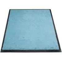 Miltex Schmutzfangmatte Eazycare Style, eckig, antistatisch, UV-beständig, waschbar, High-Twist-Nylon & Niltrilgummi, 750 x 850 mm, pastellblau