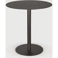 Ethnicraft Blend Outdoor-Beistelltisch Metall/Beton Dark Bronze Ø70x76 cm
