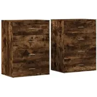 Helloshop26 - Buffet Sideboard Kommode Kleiderschrank Aufbewahrungsm√∂bel Organizer für Küche Wohnzimmer Lounge 2er-Set 60 x 39 x 80 02_0036747