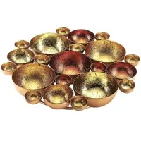 Kobolo Kerzenhalter Dekoschale BUBBLE aus Metall Gold Bronze