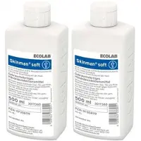 Ecolab Skinman soft Händedesinfektion Spenderflasche 2x 2x500 ml Lösung