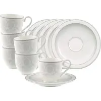 Villeroy & Boch Gray Pearl Espressotasse mit Untertasse 70 ml 6er Set