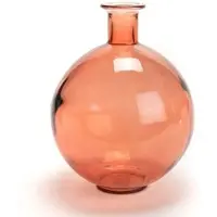 Amadeus Vase Ares 25 cm Rosa - Rund Glas 20x20 cm