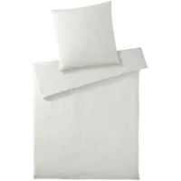 Elegante Musselin Bettwäsche Smooth 160x210 cm + 65x100 cm | offwhite - beige