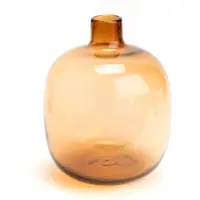 LOU DE CASTELLANE Vase Sonora Ambre Höhe 25 cm - Braun Rund Glas