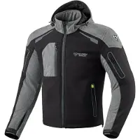 MUGENRACE Double Schwarz Grau Wasserdichte Softshelljacke Größe S