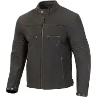 Merlin Revival D3O perforierte Motorrad Lederjacke, schwarz, 44