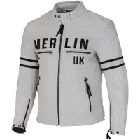 Merlin Revival D3O perforierte Motorrad Lederjacke, weiß, 46