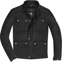 Merlin Yoxall II Gewachste Motorradjacke Schwarz Größe S