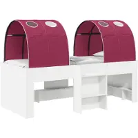 Syfax Bett mit Tunnel 4 pcs Weiß und Rot Holzwerkstoff