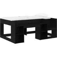 Syfax Kinderbettgestell mit Stauraum Schwarze Eiche 80 x 160 cm