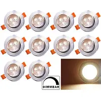 Karpal 10 LED Einbaustrahler Schwenkbar 230V Einbauspot 3W Leuchtmittel Warmweiss 10er Set Deckenstrahler