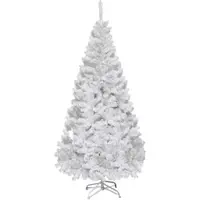 Costway 210cm Künstlicher Weihnachtsbaum mit 950 Spitzen, PVC Nadeln & Metallständer, Tannenbaum, Christbaum ideal für Zuhause, Büro & Geschäfte, weiß