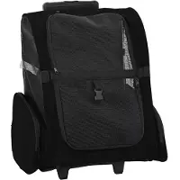 vidaXL Möbel Trolley für Haustiere 3-in-1 Schwarz 48x32x(57-106) cm cm Oxford-Gewebe - Fahrradanhänger &57847