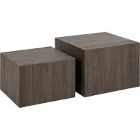 Ebuy24 Dice Couchtisch quadratisch Braun 58x58x40 cm mit Ablagefläche