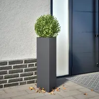 Prolenta Maison Exclusive - Pflanzkübel 2 Stk. Anthrazit Dreieckig 30x26x75 cm Stahl