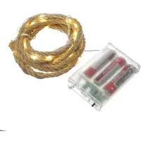 MARELIDA LED Lichterkette Seil - Deko-Tau - 40 warmweiße LED - L: 2m - Timer - Batterie - für Innen