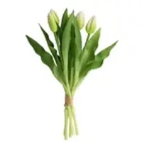 Möbel Kraft Tulpenbund 5fach ¦ weiß ¦ Kunststoff,Metall ¦ Maße (cm): H: 32