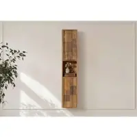 MASSIVMOEBEL24.DE Hängeschrank Mango 30x30x150 hellbraun geölt MIAMI #125
