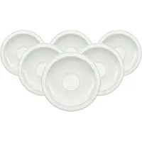 Villeroy & Boch Untertasse "Kaffeeuntertassen Gray Pearl ø 16 cm 6er Set weiß" Spülmaschinengeeignet, Mikrowellengeeignet
