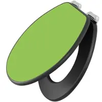 Banjado Anthrazit Toilettendeckel Mit Absenkautomatik WC-Sitz Soft Close Hygienischer Klodeckel MDF Mit Motiv Limettengrün