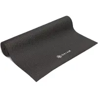 Gaiam YOGAMATTE BLACK 6MM SOLID