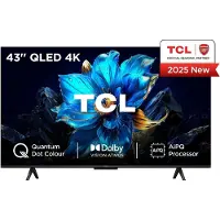 TCL QLED-Fernseher "43P71KX1", Energieeffizienz: F, schwarz, 43, Fernseher, Multi-HDR, Dolby Vision, Smart TV, Airplay2, Dolby Atmos, Game Master, QLED-Fernseher