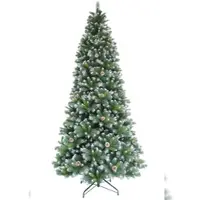 Tarrington House künstlicher Weihnachtsbaum, Kunststoff, Ø 142 x 300 cm, grün/weiß