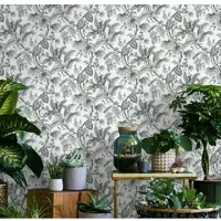 Marburg Vliestapete "Tranquil Tropics" botanisch moderne Tapete für Wohnzimmer Schlafzimmer Küche