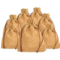 Espírito rebelde 20x Jutebeutel natur 7x9 cm wiederverwendbar für Geschenke und Anlässe