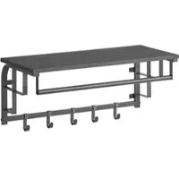 Vasagle Wandgarderobe Barnet-old in Schwarz - (B)66 x (H)27 x (T)30 cm | Gr.: onesize