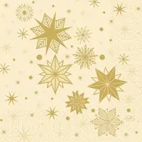 Duni Tissue-Serviette 33 x 33 cm Stargazing Cream 3-lagig, 1000 Stk/Krt (4 x 250 Stk)