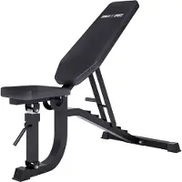 Gorilla Sports Hantelbank - 7-Fach Rückenlehne/ 5-Fach Sitz Verstellbar, 140 x 72,5 x 54-138 cm, aus Stahl, Schwarz - Multifunktion Trainingsbank, Schrägbank, Flachbank, Negativbank, Fitnessbank