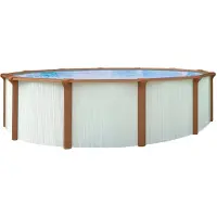 Kwad Rundpool "Green line Evolution" 3,6x1,32 white- wood Folie in blau, sand oder grau erhältlich