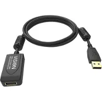 Vision TC 5MUSBEXT+/BL-, 5 m, USB A, USB A, USB 2.0, 0,48 Gbit/s, Schwarz