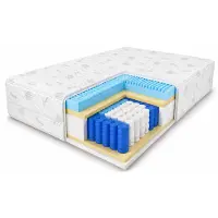 MARPUR Taschenfederkernmatratze 90x200 Premium, 7 Zonen, H3, Höhe 20 cm, Massageschaum