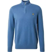 Lyle & Scott Pullover Cotton Merino Quarter Zip Herren Deep Water-M