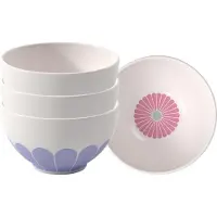 Villeroy & Boch Schale "Beilagenschalen Fleur Couleur ø 11 cm 4er Set bunt", bunt, B:11cm H:6,3cm L:11cm T:11cm Ø:11cm, Schüsseln, Schale, Spülmaschinenfest, Mikrowellensicher