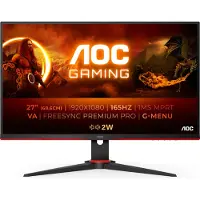 AOC 27G2SAE/BK, 68,6 cm (27"), 1920 x 1080 Pixel, Full HD, LED, 4 ms, Schwarz, Rot