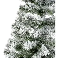 Décoris Tannenbaum künstlich im Jutesack 60cm Grün / Weiß