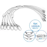 DELTATRUSS Sicherheitsfangseil 1000x6mm - 6er Set - Safety nach BGV-C1 bis 36kg