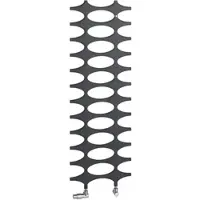 Kermi Ideos Bad- und Wohnheizkörper im Elektro-Zusatzbetrieb, Anthracite Grey M301, Höhe: 1901 mm, Länge: 758 mm, Tiefe: 37 mm, links