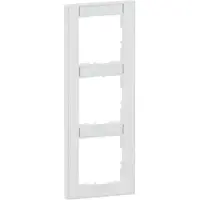 Legrand 765993 SEANO+ 3-fach Rahmen vertikal mit Beschriftungsfeld, Farbausführung Ultraweiß