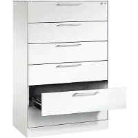 C+P CP C 3000 Asisto Karteischrank verkehrsweiss 6 Schubladen 80,0 x 43,5 x 131,0 cm