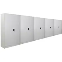 Proregal Mega Deal 5x Flügeltürenschrank ELEPHANT Metall Aktenschrank komplett montiert abschließbar 180x120x40cm 4 Ebenen Stahlschrank Lichtgrau