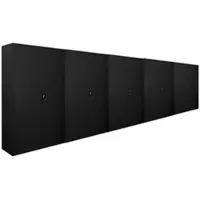 Proregal Mega Deal 5x Flügeltürenschrank ELEPHANT Metall Aktenschrank komplett montiert abschließbar 180x120x40cm Stahl 4 Ebenen Stahlschrank Schwarz