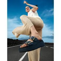 Original Brands FitFlop Gen-FF Max Buckle Two-Bar Denim Slides 39