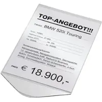 Eichner 5er-Pack Preisblatthalter A4 hoch transparent, 21.5x37.5 cm